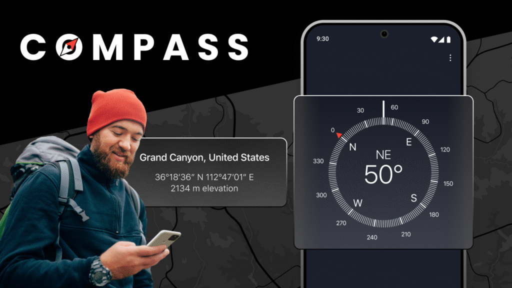 3- اپلیکیشن «Compass Accurate Compass» شرکت Prometheus Interactive LLC