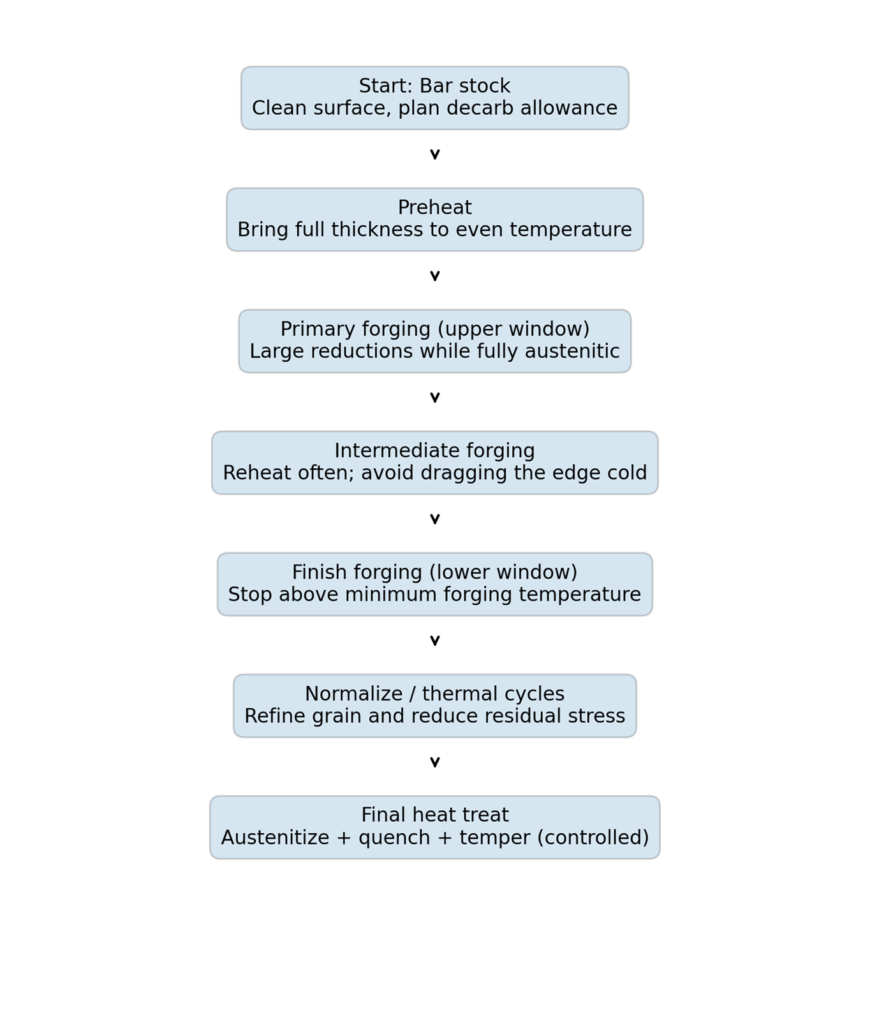 Figure 3. Forging control is a sequence, not a single temperature.